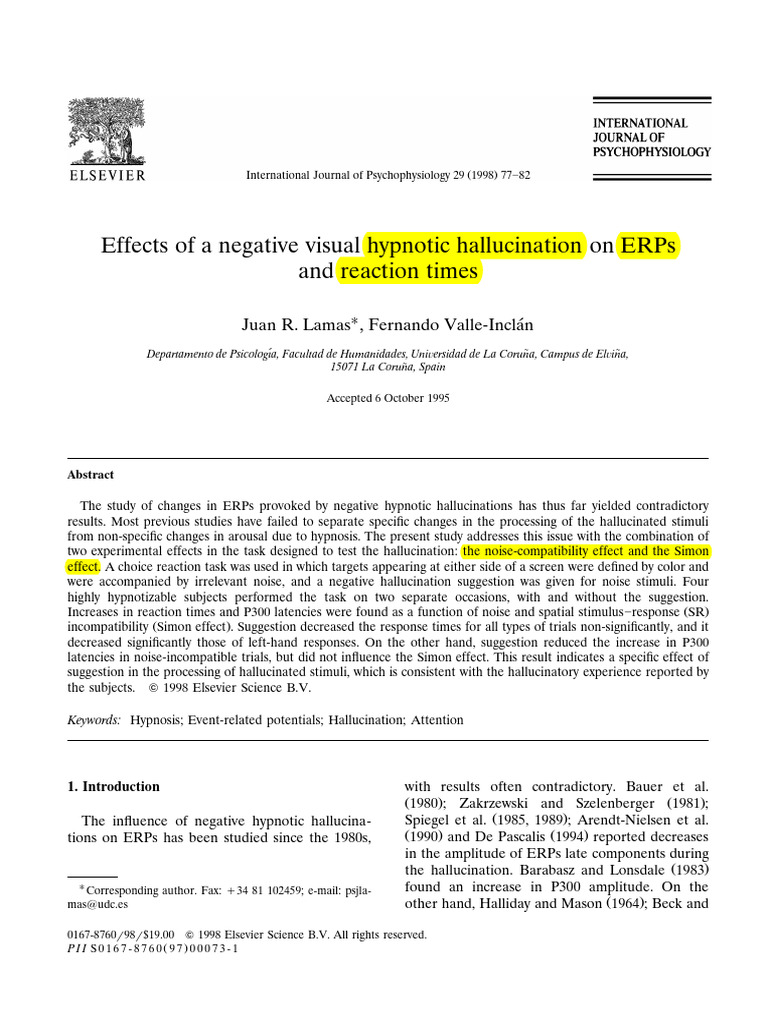 1996-Effects of A Negative Visual Hypnotic Hallucination On ERPs and ...
