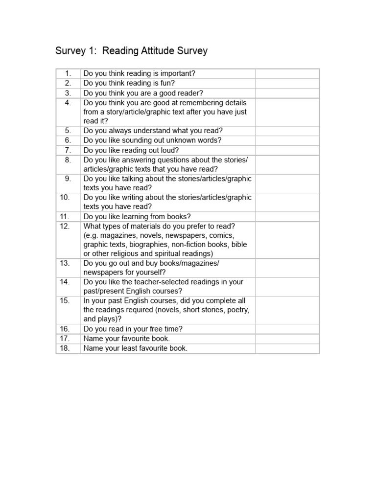 Survey 1 | PDF