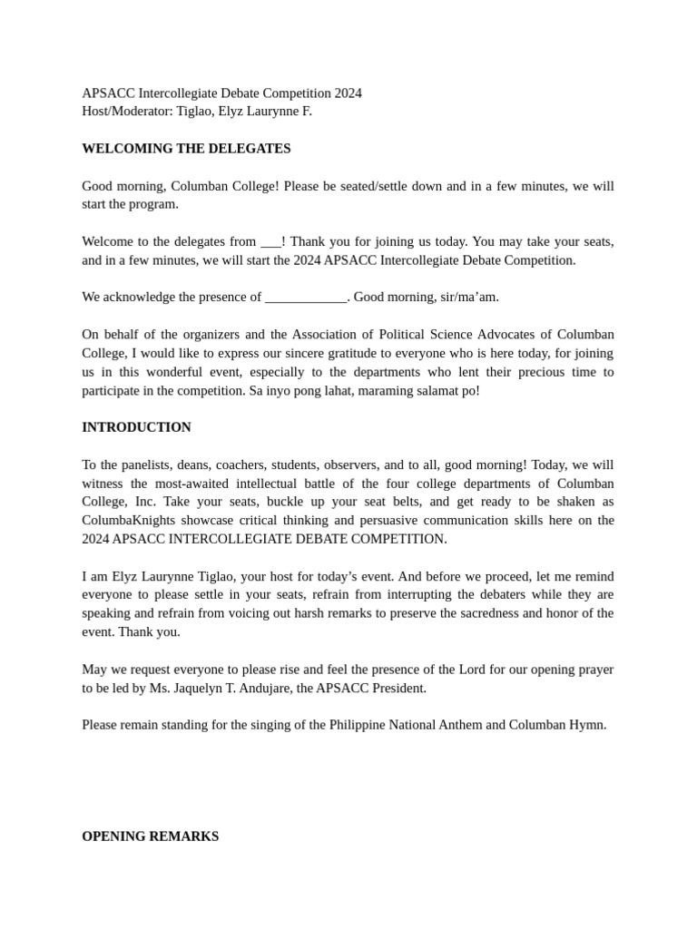 APSACC Debate Competition Rules 2024 | PDF | Cannabis (Drug)