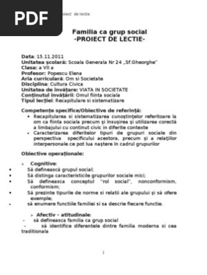 Proiect De Lectie Mira