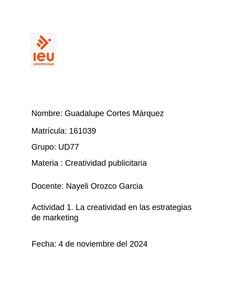 Creatividad en Estrategias de Marketing | PDF | Creatividad | Marketing