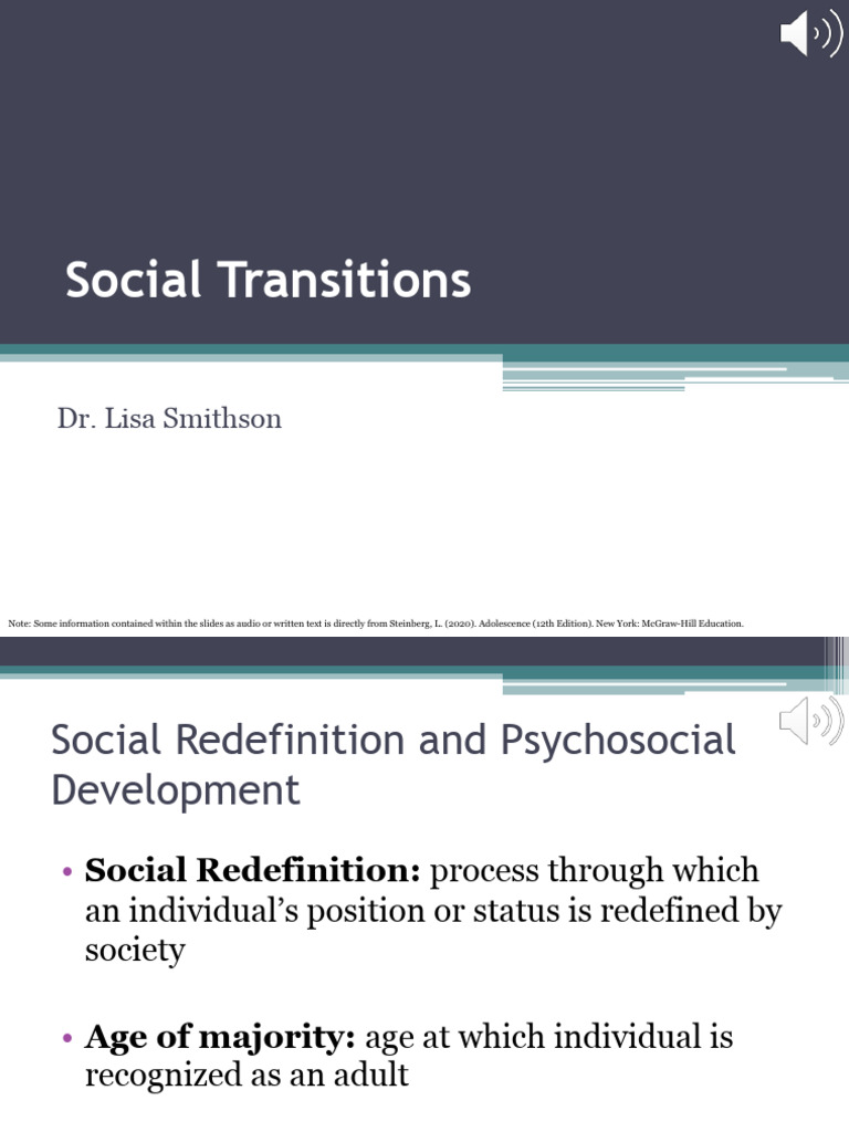 Social Transitions in Adolescence | PDF | Adolescence | Adults