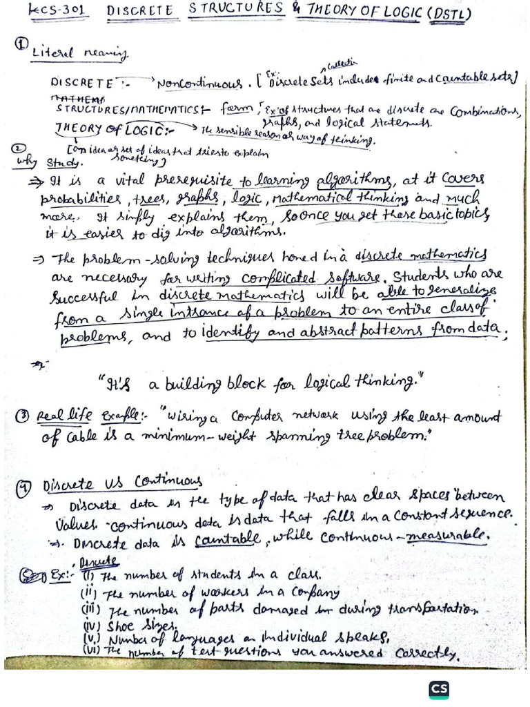 DSTL UNIT 1 Notes Jitendra Singh CS AIML-1 3rd Semester | PDF