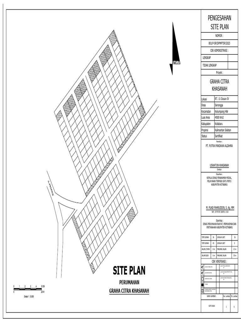 Pengesahan Site Plan Graha Citra | PDF