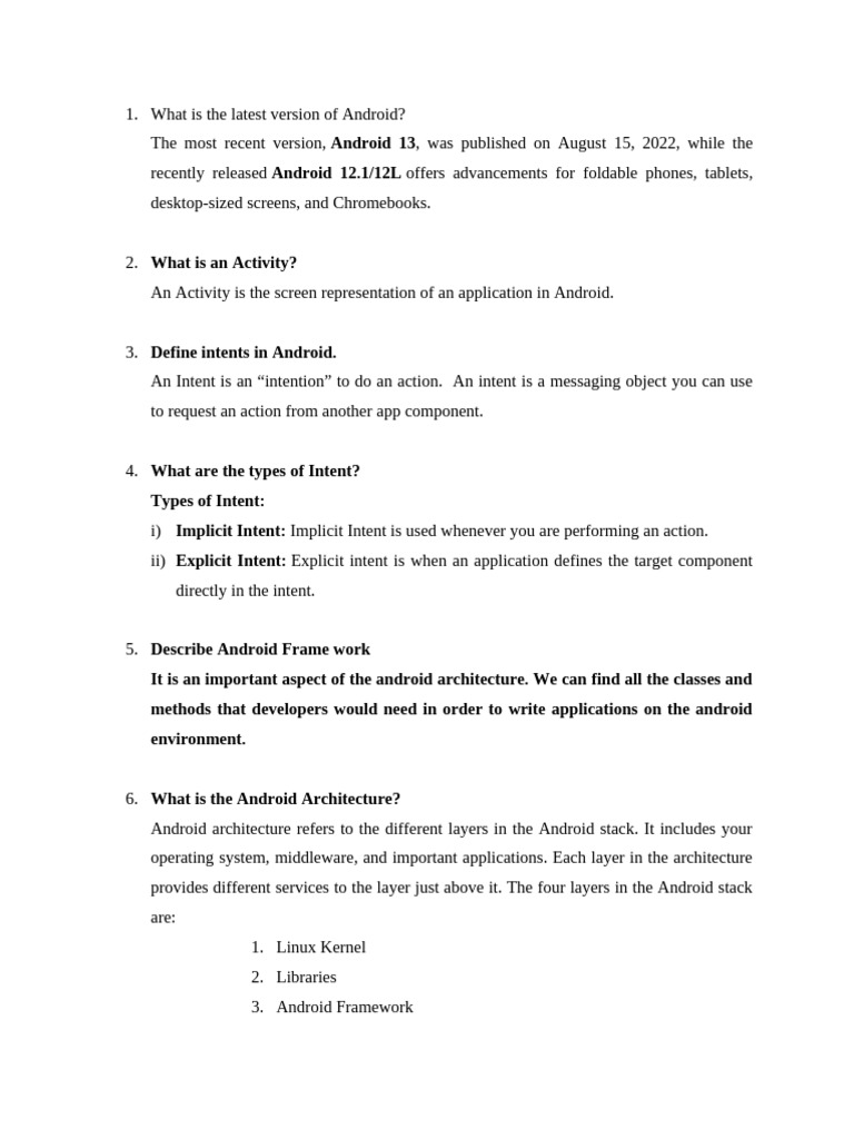 Android Development Basics Explained | PDF | Android (Operating System ...