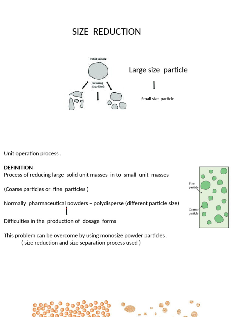 Size Reduction Techniques in Pharmaceuticals | PDF | Mill (Grinding ...