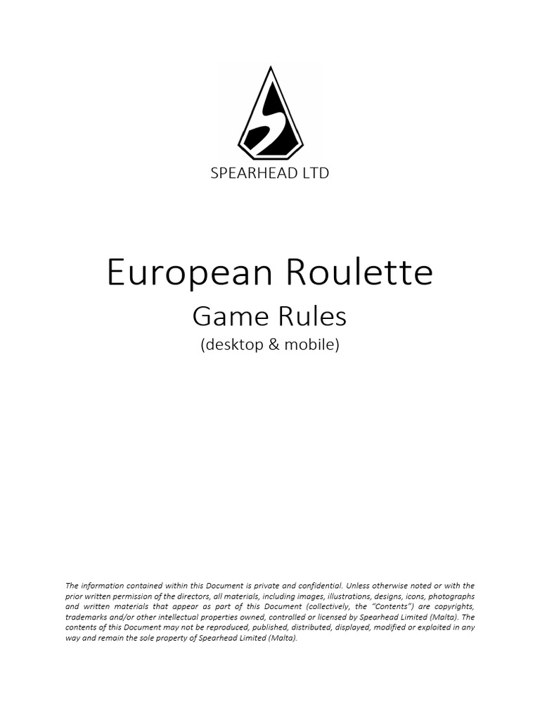 European Roulette Game Rules | PDF | Roulette | Software