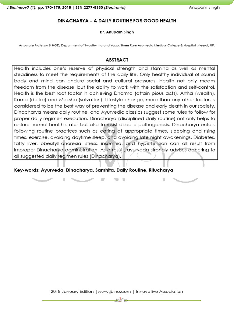 Issue01 15 2018 | PDF | Ayurveda