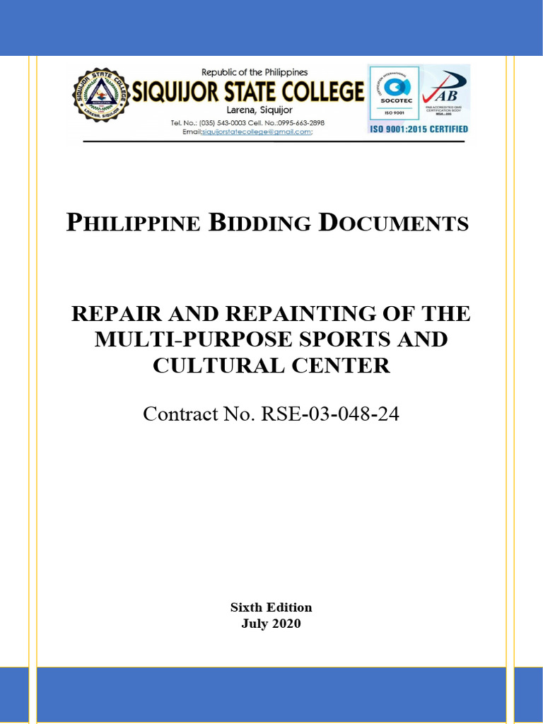 Bidding Documents - Repair and Repainting of The Multi-Purpose Sports ...
