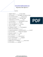 Prepositions After Adjectives 1