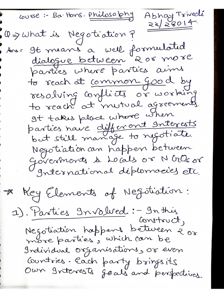 Assignment Negotiation | PDF