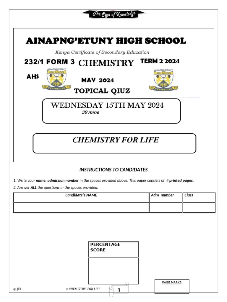 Chem Chlorine Form 3 Cat FINAL | PDF | Chlorine | Chemical Reactions