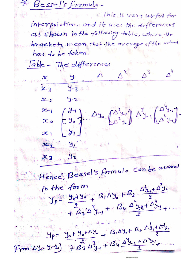 Numerical Analysis - Bessel - Everret - L08 | PDF