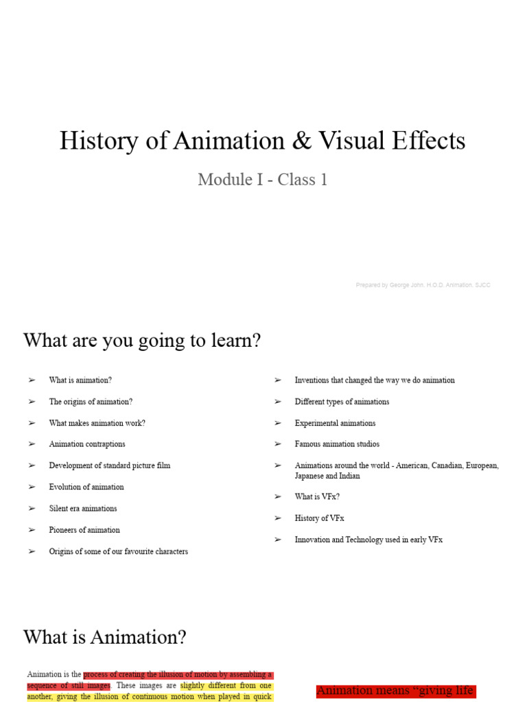 History of Animation & VFX Overview | PDF | Animation | Image