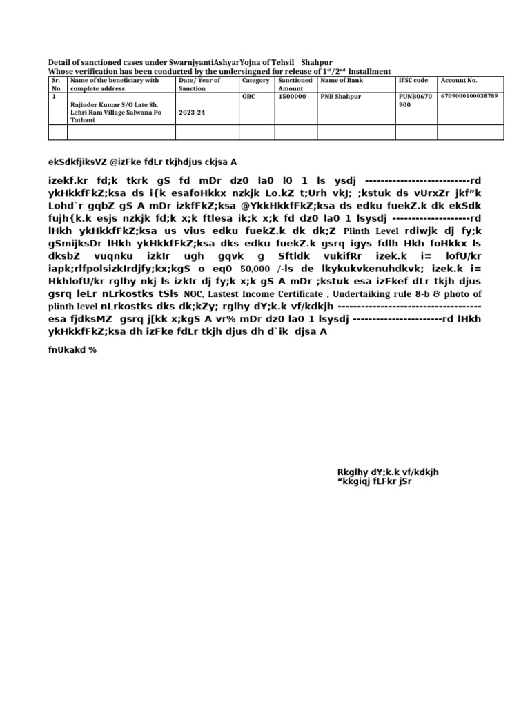 Ist Installment Release Order | PDF