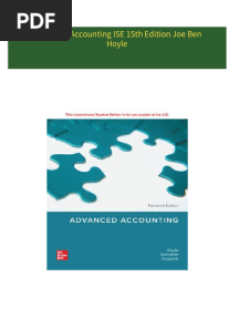 Download ebooks file Advanced Accounting ISE 15th Edition Joe Ben Hoyle all chapters