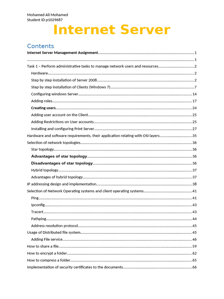 Sample (BAH - 42838) Ism Assignment | PDF | Computer Network | Network ...