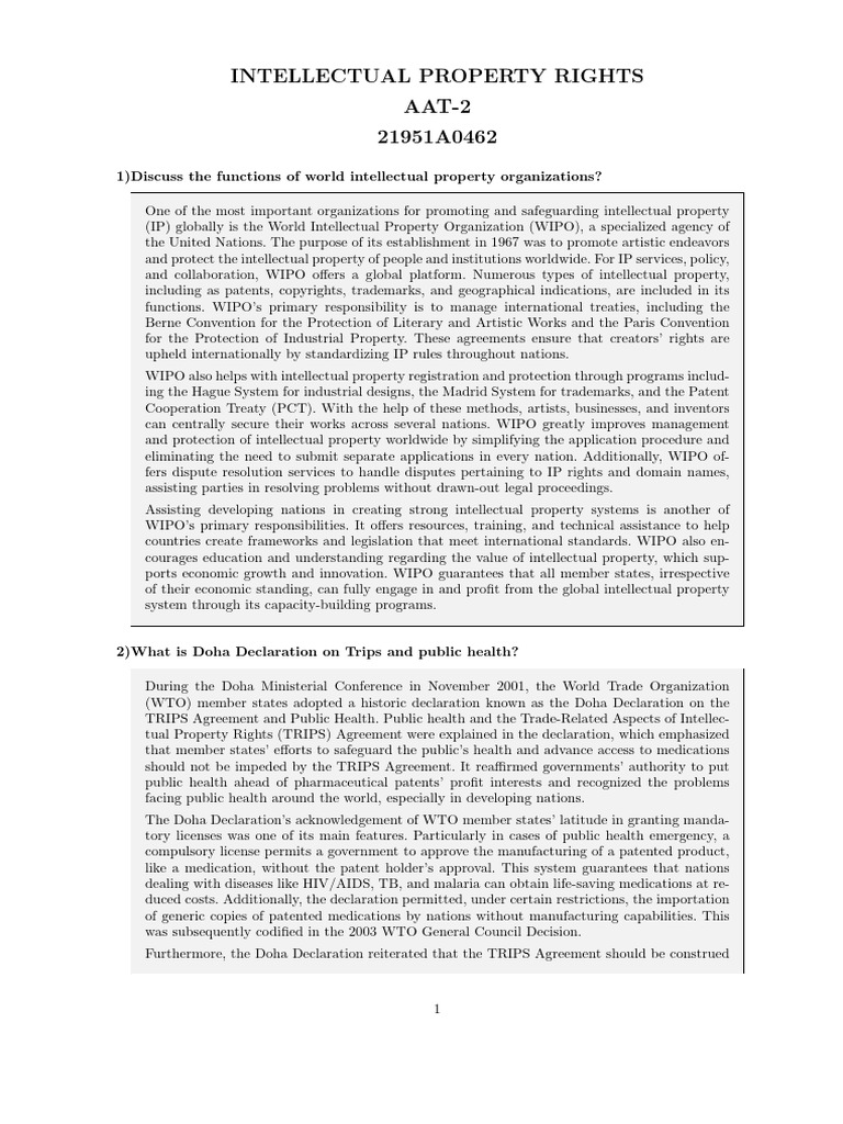AAT-2 | PDF | World Intellectual Property Organization | Intellectual ...