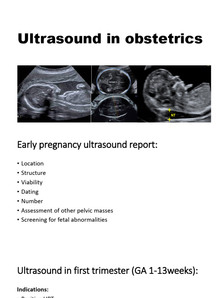 Ultrasound in Obs Day 1 | PDF | Pregnancy | Human Pregnancy