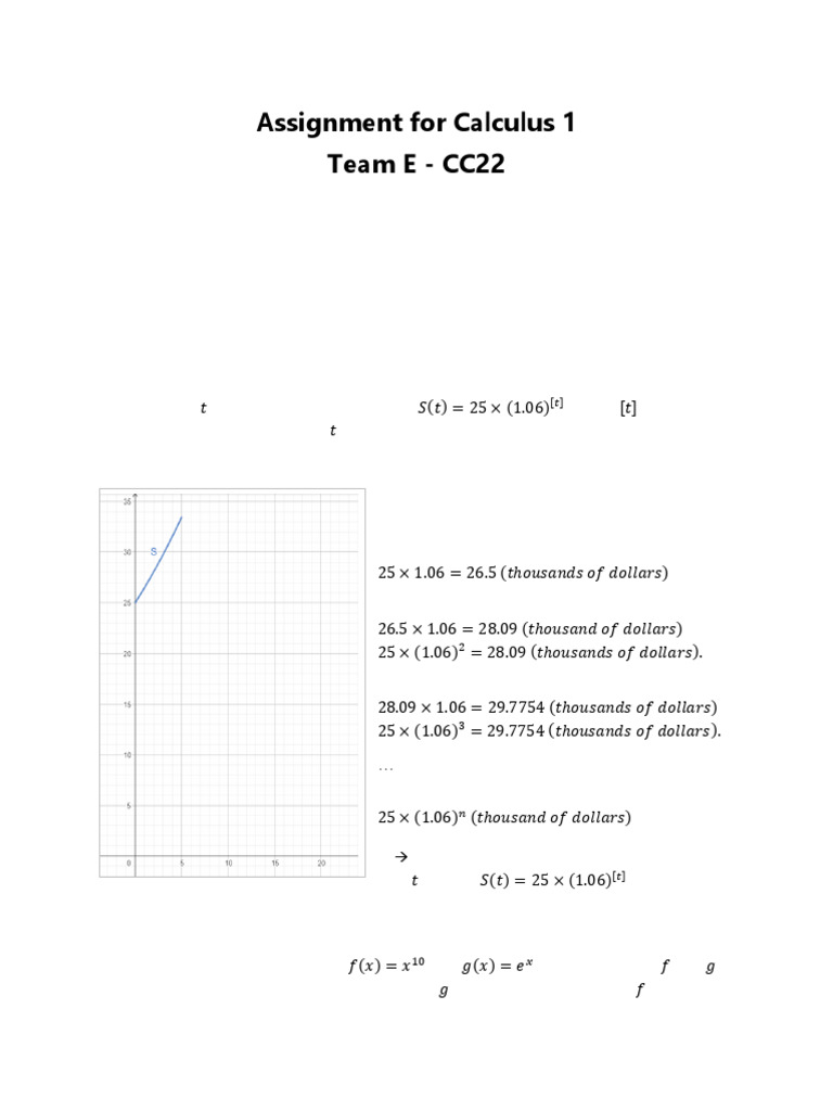 Assignment For Cal 1 | PDF | Asymptote | Function (Mathematics)