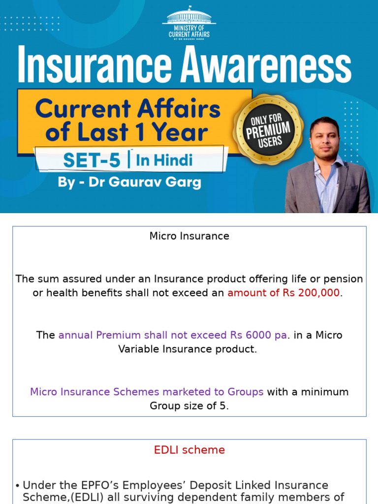 Overview of Micro Insurance in India | PDF | Insurance | Life Insurance