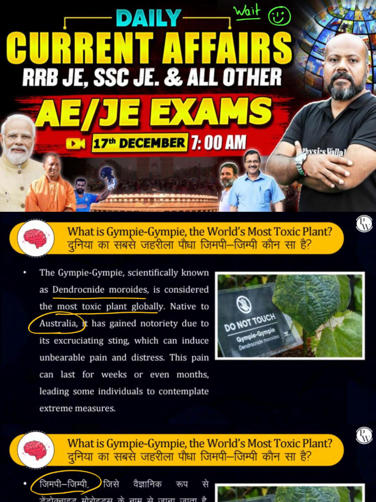 Current Affairs Class Notes | PDF