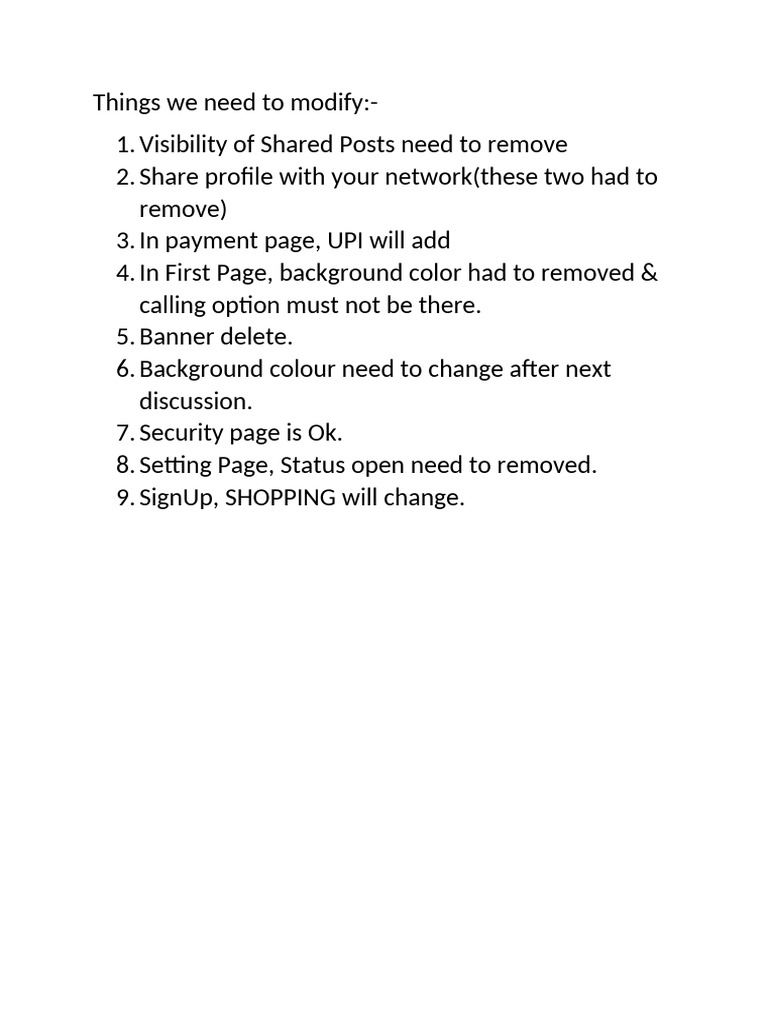 Things We Need List Template Printable
