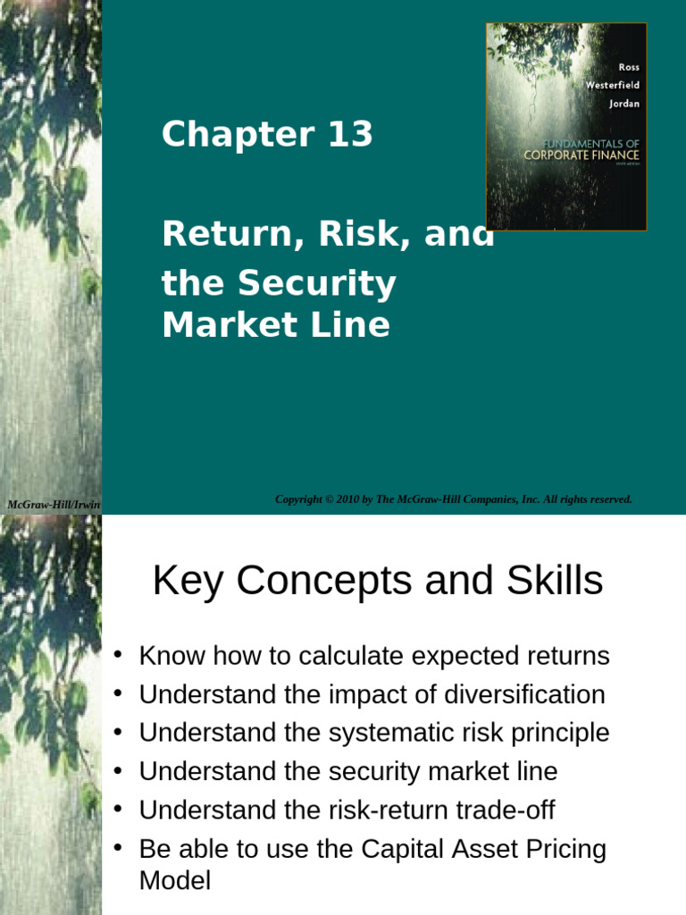 Corporate Finance Lecture 2 | PDF | Capital Asset Pricing Model ...