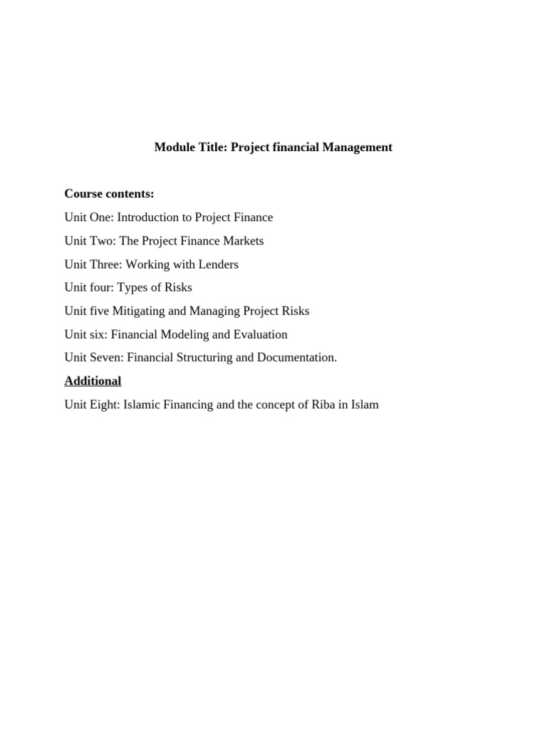 Project Financial Management Overview | PDF