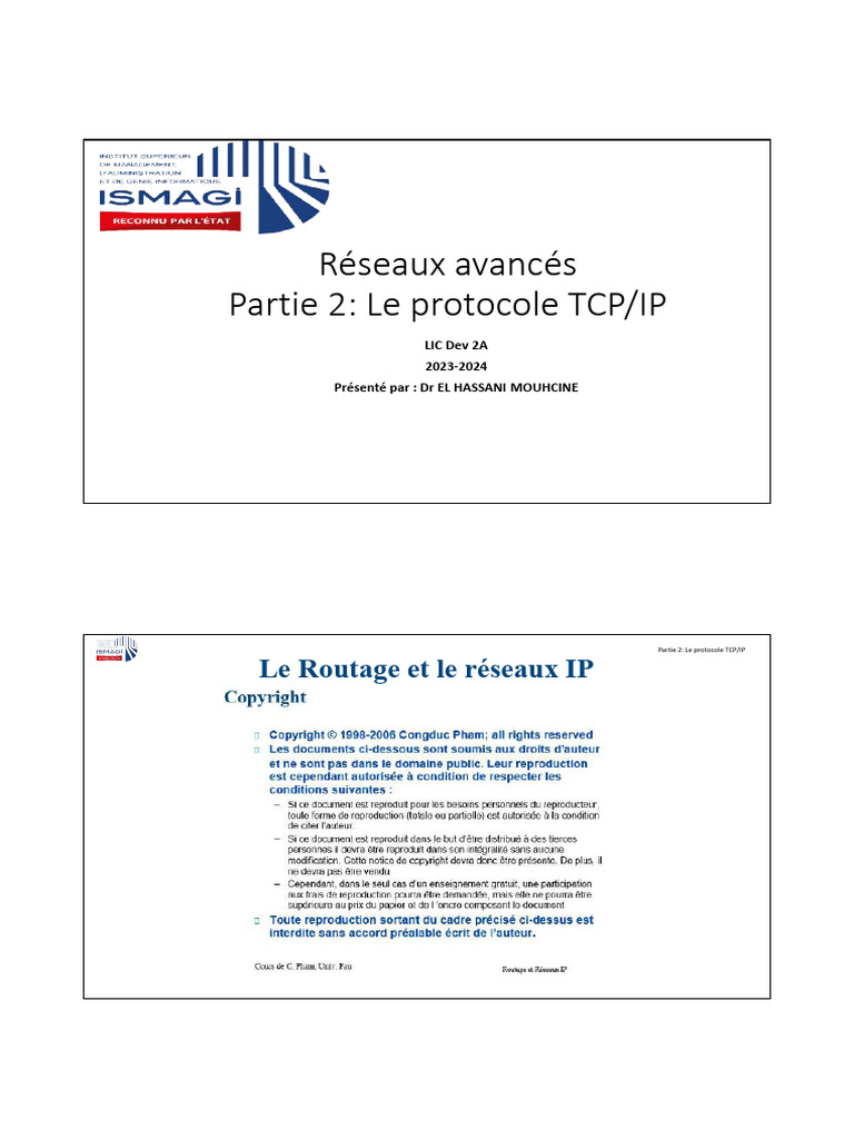 Protocole TCP/IP et Routage IP | PDF | Protocoles Internet | Routage