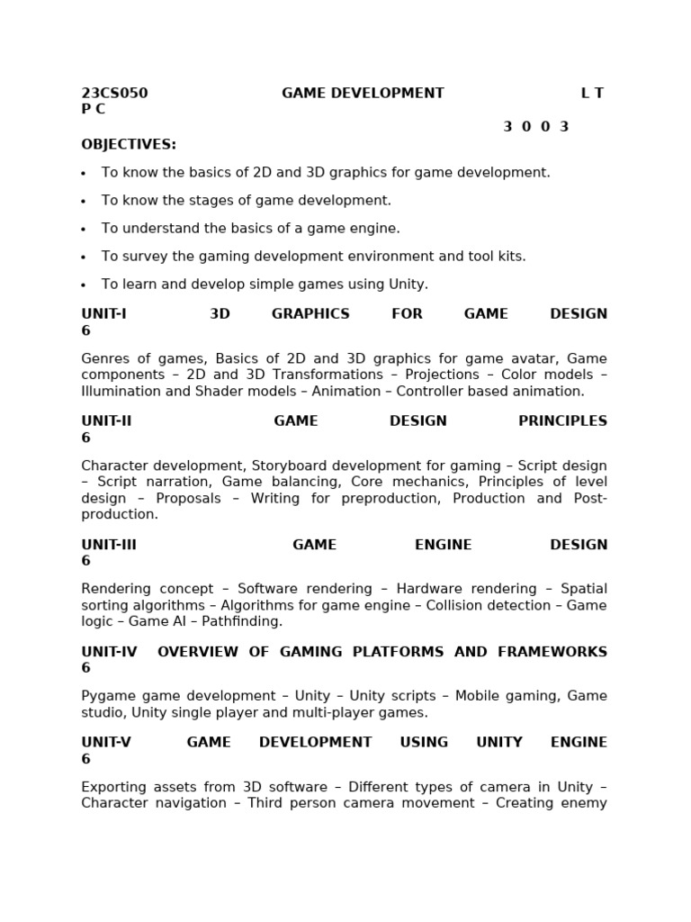 Game Development Fundamentals and Unity | PDF | Unity (Game Engine ...