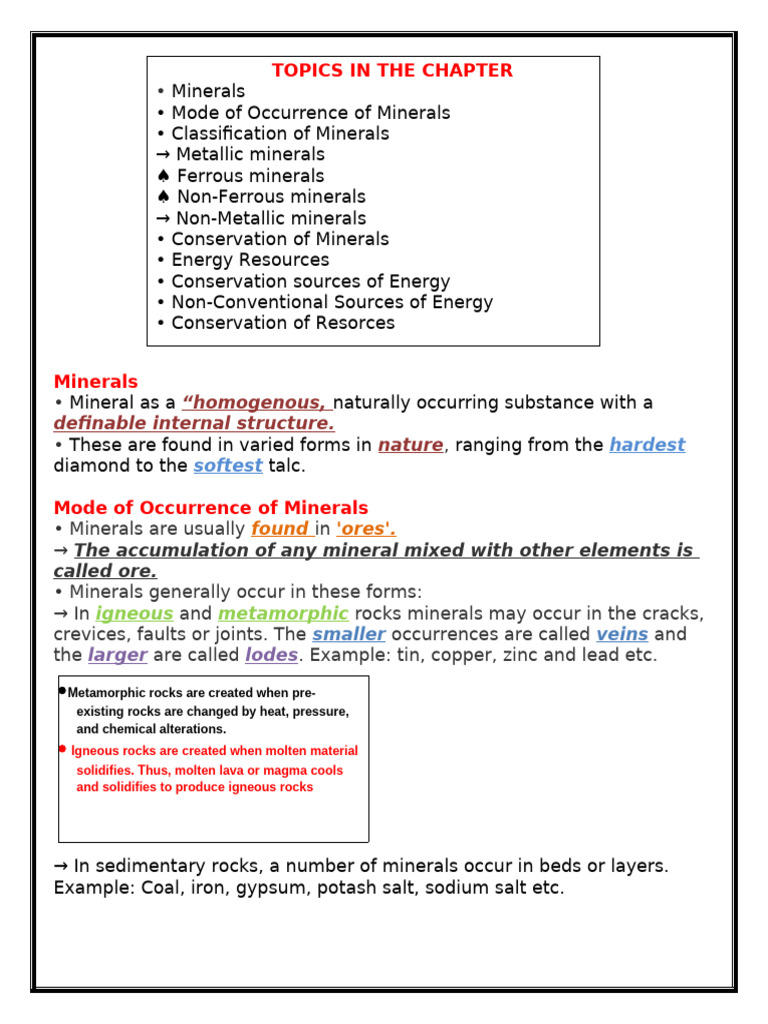 Minerals Nd Minerakls | PDF | Minerals | Rock (Geology)