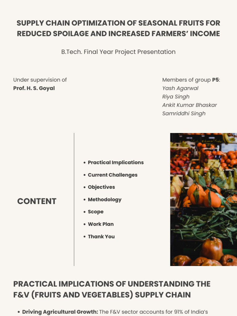 Supply Chain Optimization | PDF | Supply Chain | Agriculture