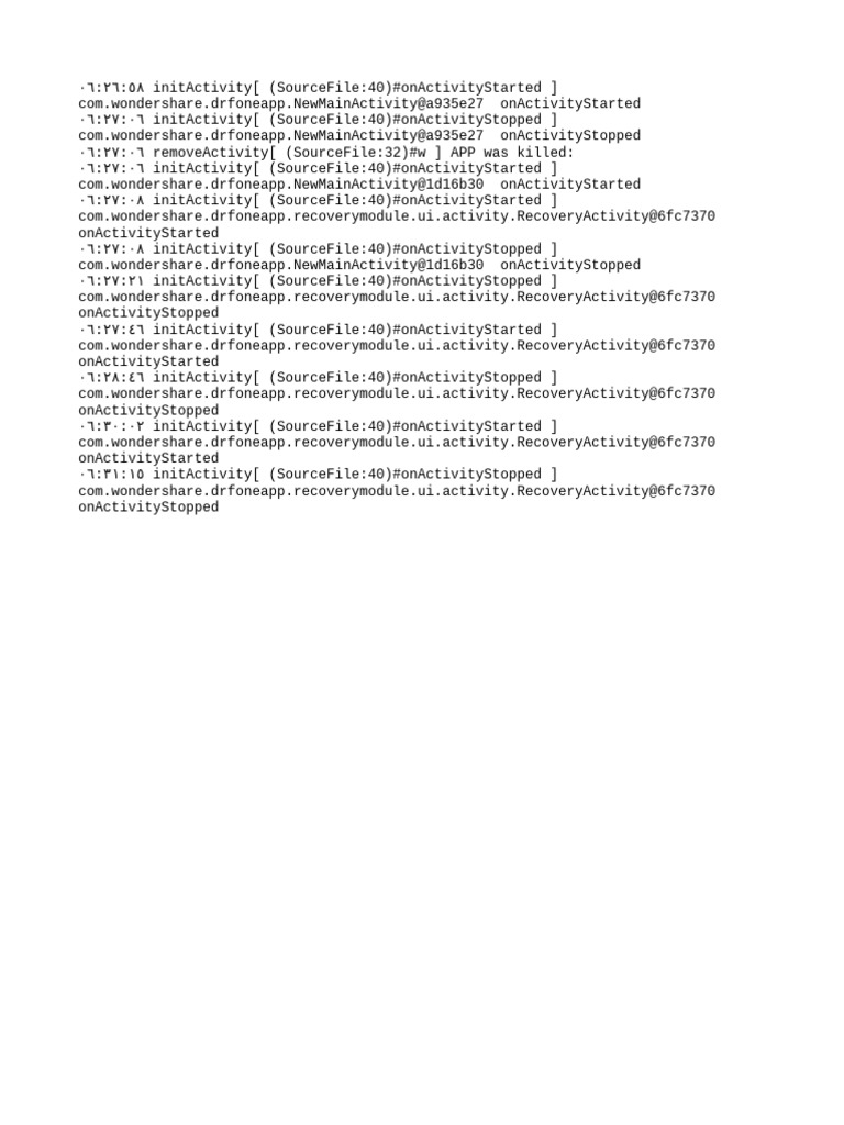 App Activity Log Analysis | PDF