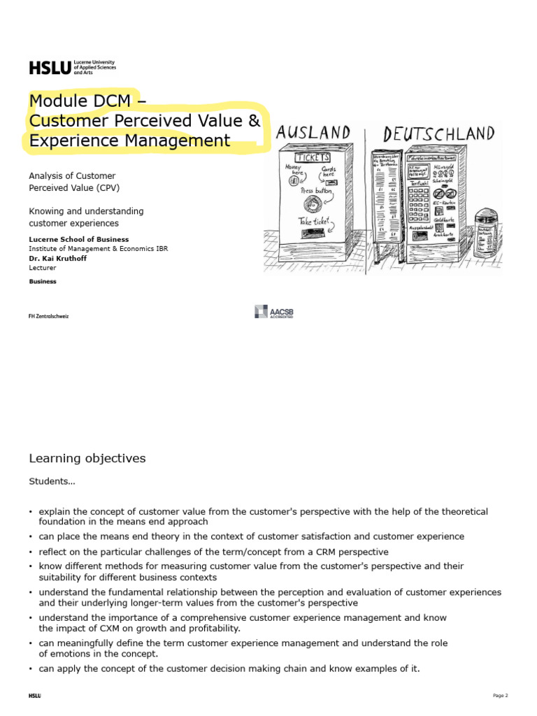 02 Customer Perceived Value & Experience Management | PDF | Customer ...