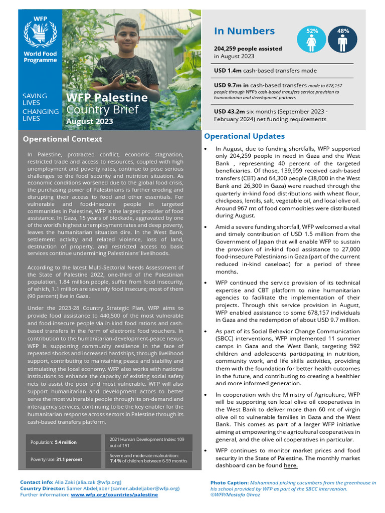 WFP-0000152729 | PDF | Food Security | World Food Programme