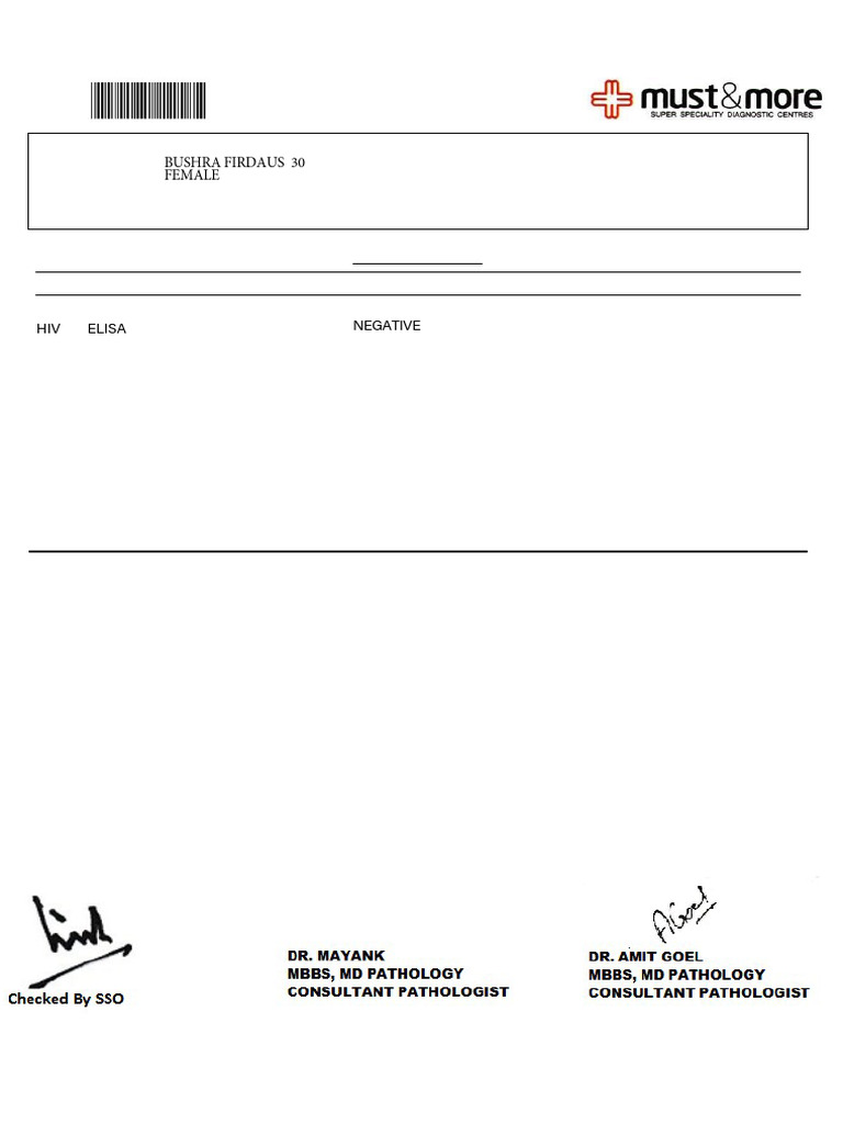 HLA B27 Test Results and Implications | PDF