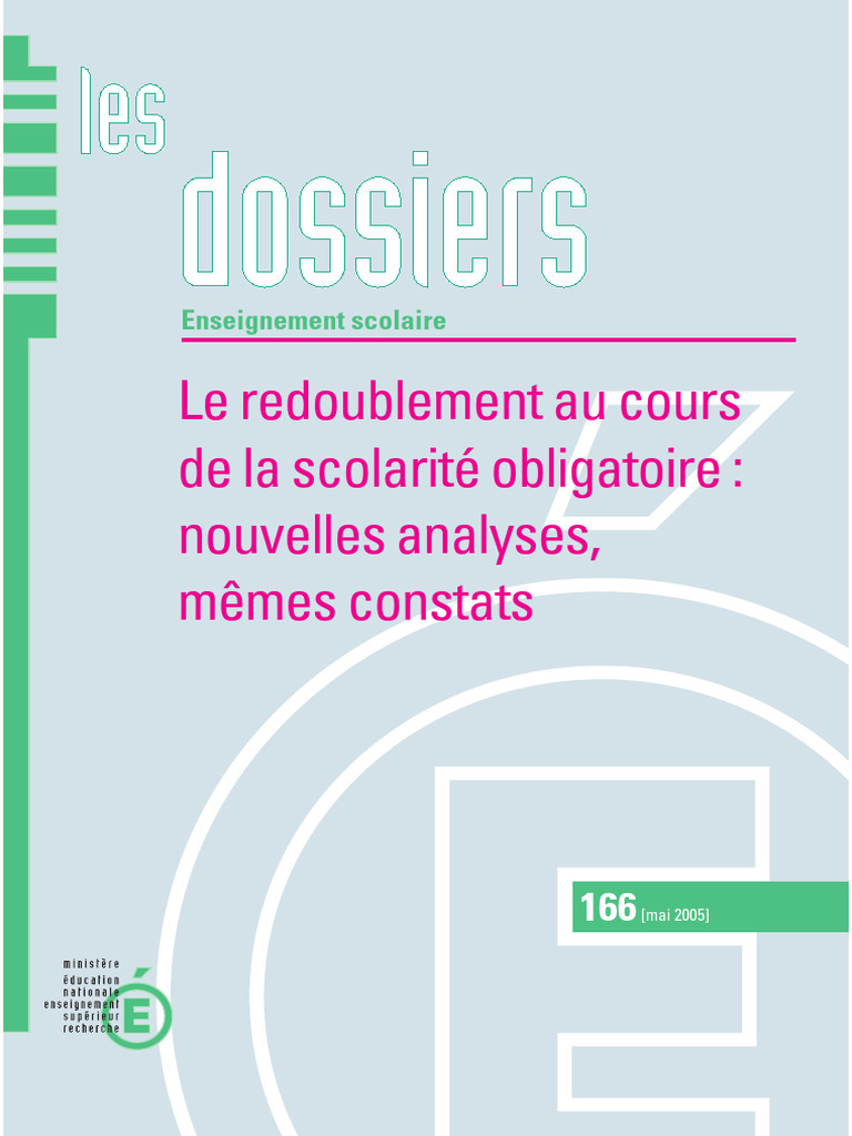 Redoublement : analyses et impacts scolaires | PDF | Motivation | Motivant