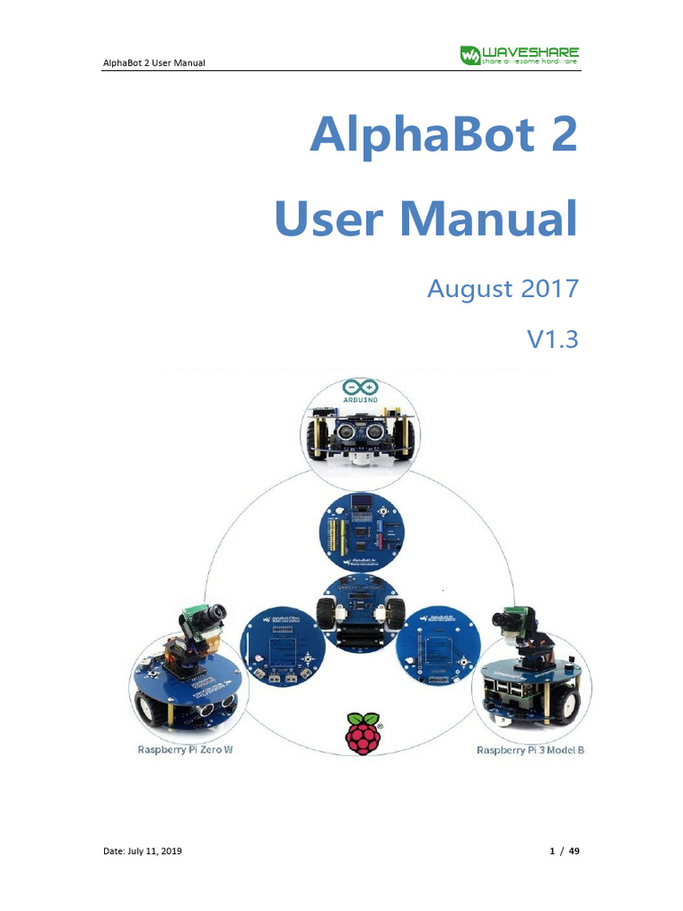 AlphaBot 2-Pi User Manual | PDF | Power Supply | Bluetooth
