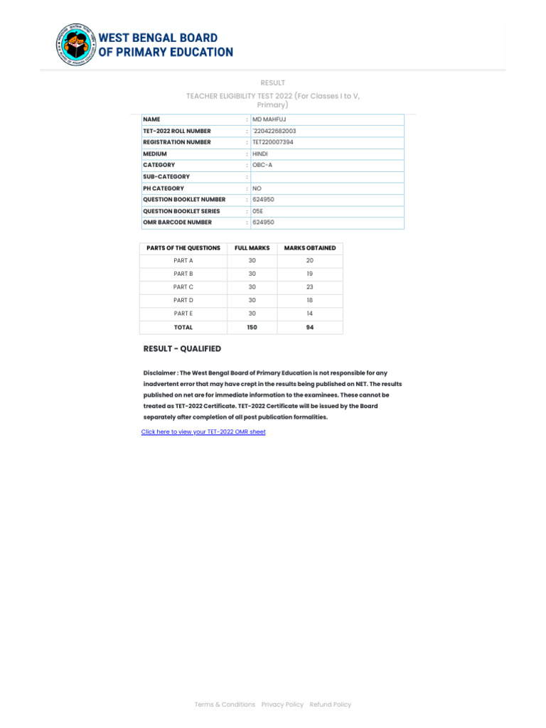 West Bengal Board of Primary Education | PDF