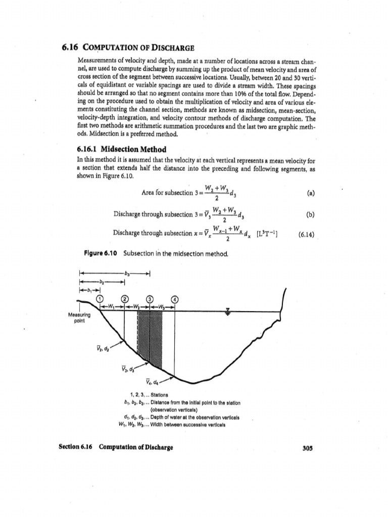 Example Discharge Computation (Gupta, 2008) | PDF