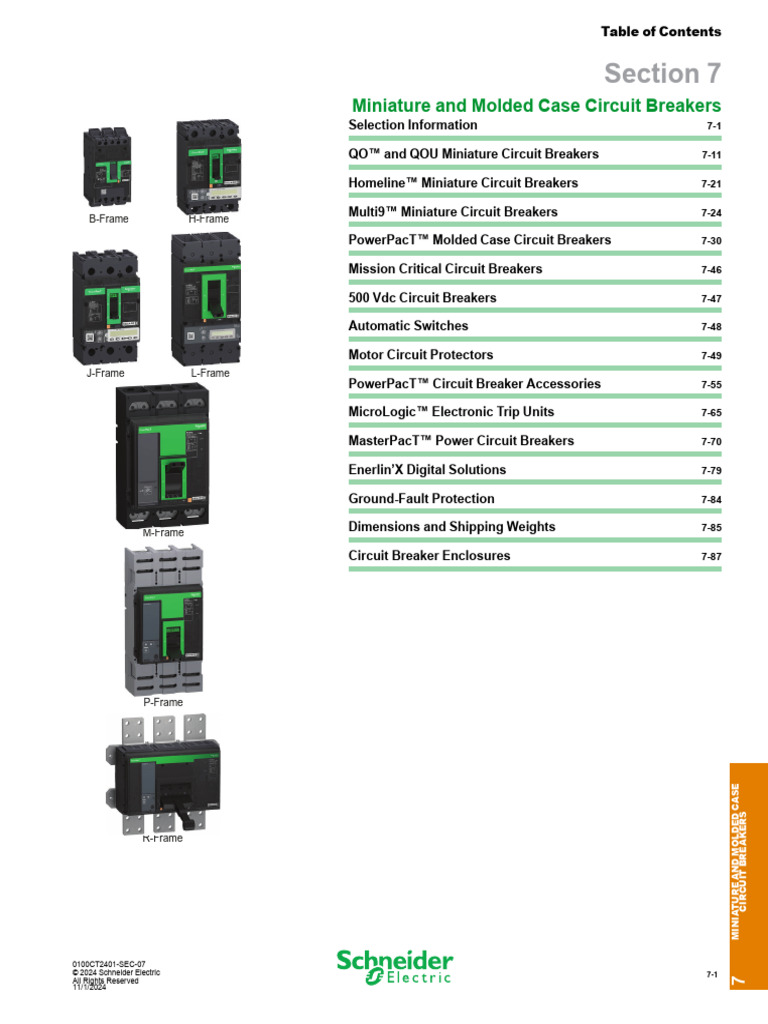 Circuit Breakers Digest Catalog 0100CT2401 SEC 07 | PDF | Alternating ...