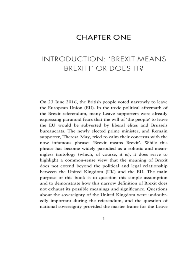 Understanding Brexit Why Britain Voted To Leave Th... - (1 ...
