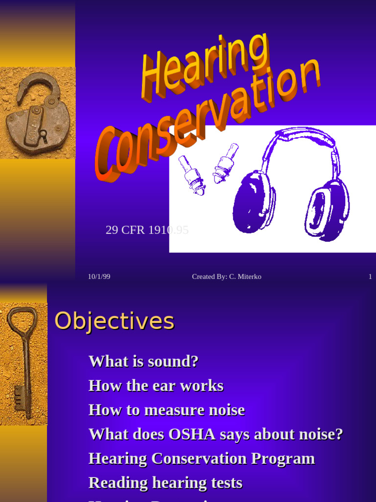 Osha Hearing Conservation Program Pdf Noise Hearing