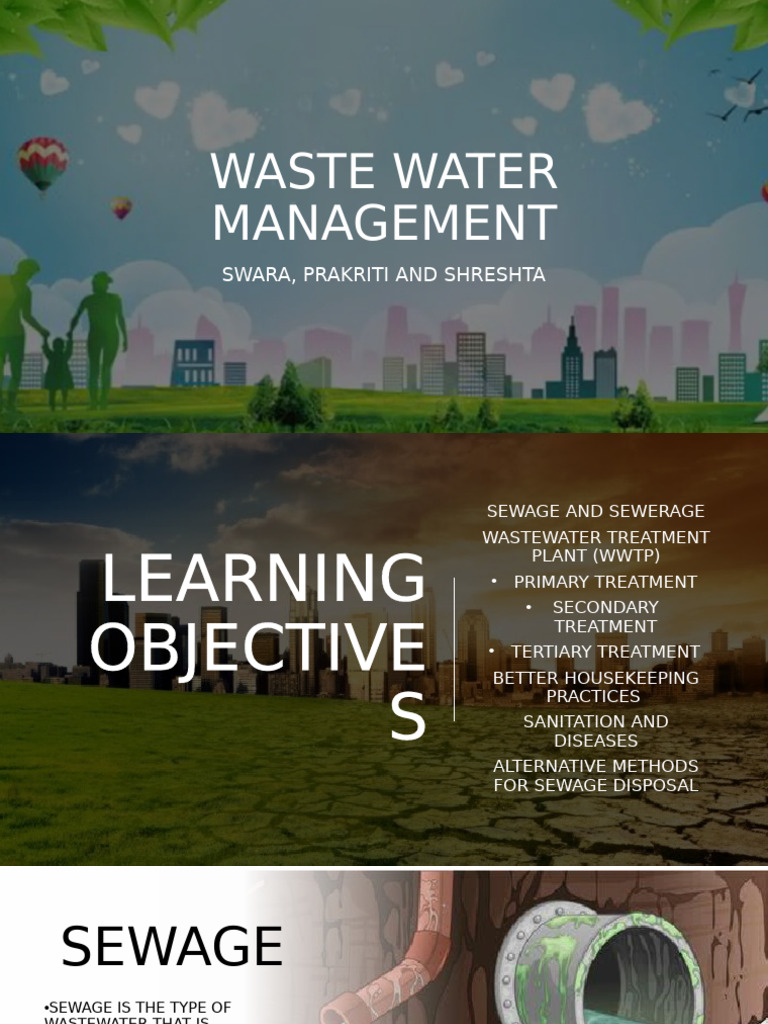 Wastewater Management Overview for Class 7 | PDF | Sewage Treatment ...