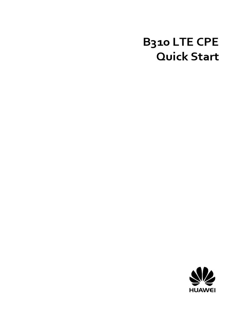 B310 LTE CPE Quick Start Guide | PDF | Wi Fi | Wireless Lan