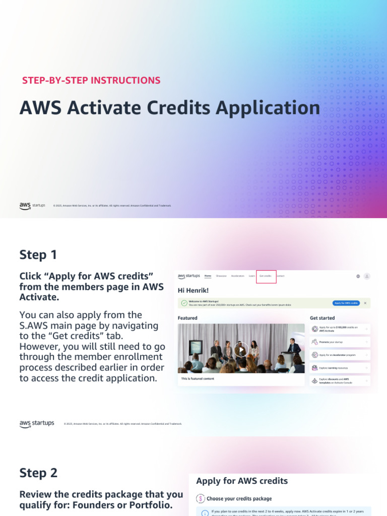 How+to+Guide+-+Credits+Application+Process (3) | PDF | Amazon Web ...