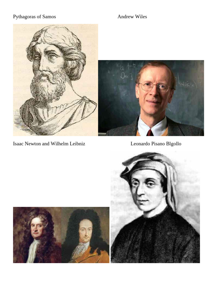 Famous Mathematicians with Images | PDF