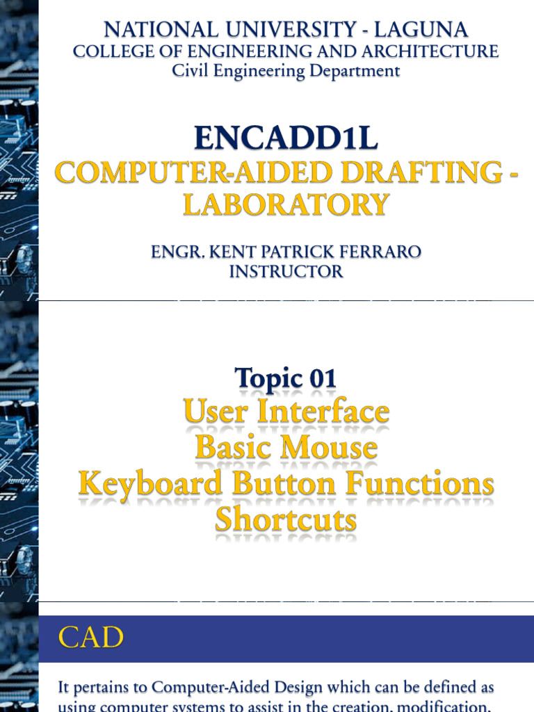 Encadd1l - Topic 1 | PDF | Auto Cad | Computer Aided Design