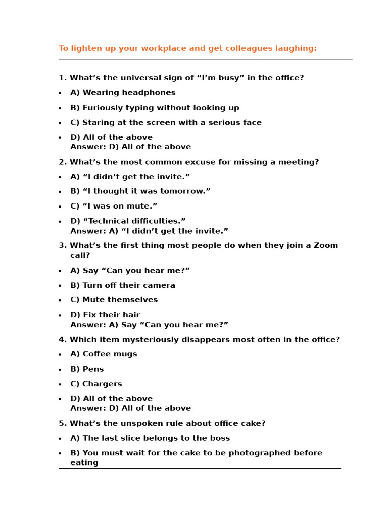 Funny Qs | PDF